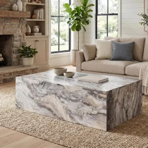 Modern Faux Marble Coffee Table