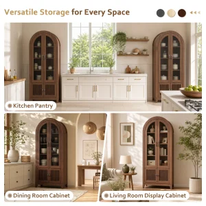 68.9" Tall Arched Display Cabinet - Thumbnail Image 2
