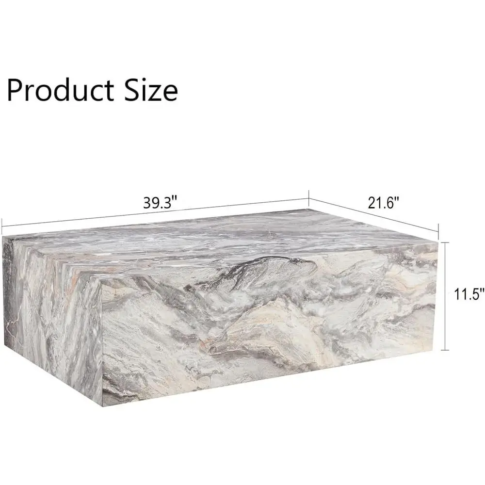 Modern Faux Marble Coffee Table - Image 2