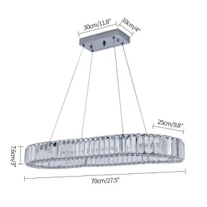 Crystal Oval Ring Chandelier Luxury Interior Decoration - Thumbnail Image 4