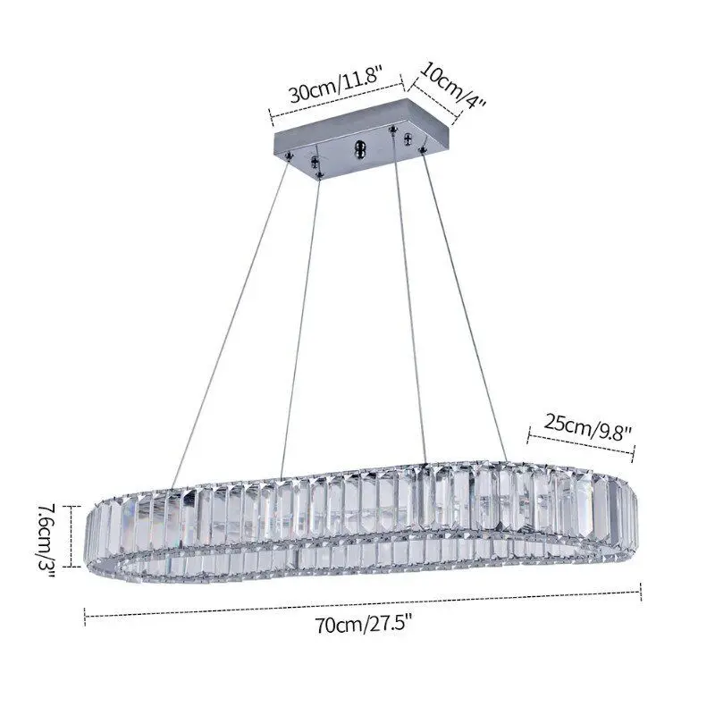 Crystal Oval Ring Chandelier Luxury Interior Decoration - Image 4