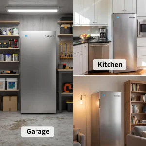 11 Cu.Ft Refrigerator Upright Fridge Freezer - Thumbnail Image 2