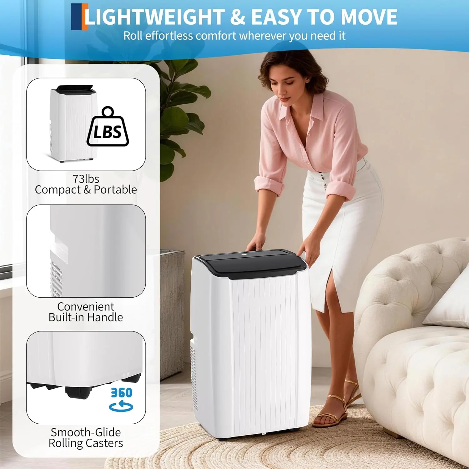 12000/14000 BTU Portable Air Conditioner - Image 1
