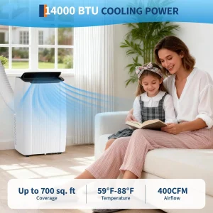 12000/14000 BTU Portable Air Conditioner - Thumbnail Image 2
