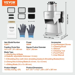 Electric Slicer 4 in 1 Chopper for Slicing Shredding Dicing Slitting - Thumbnail Image 2
