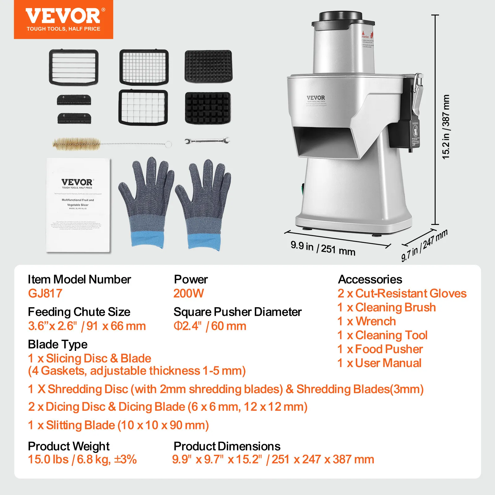 Electric Slicer 4 in 1 Chopper for Slicing Shredding Dicing Slitting - Image 2