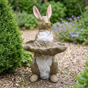 Hand-Painted Rabbit Statue Bunny Garden Ornaments, - Thumbnail Image 2