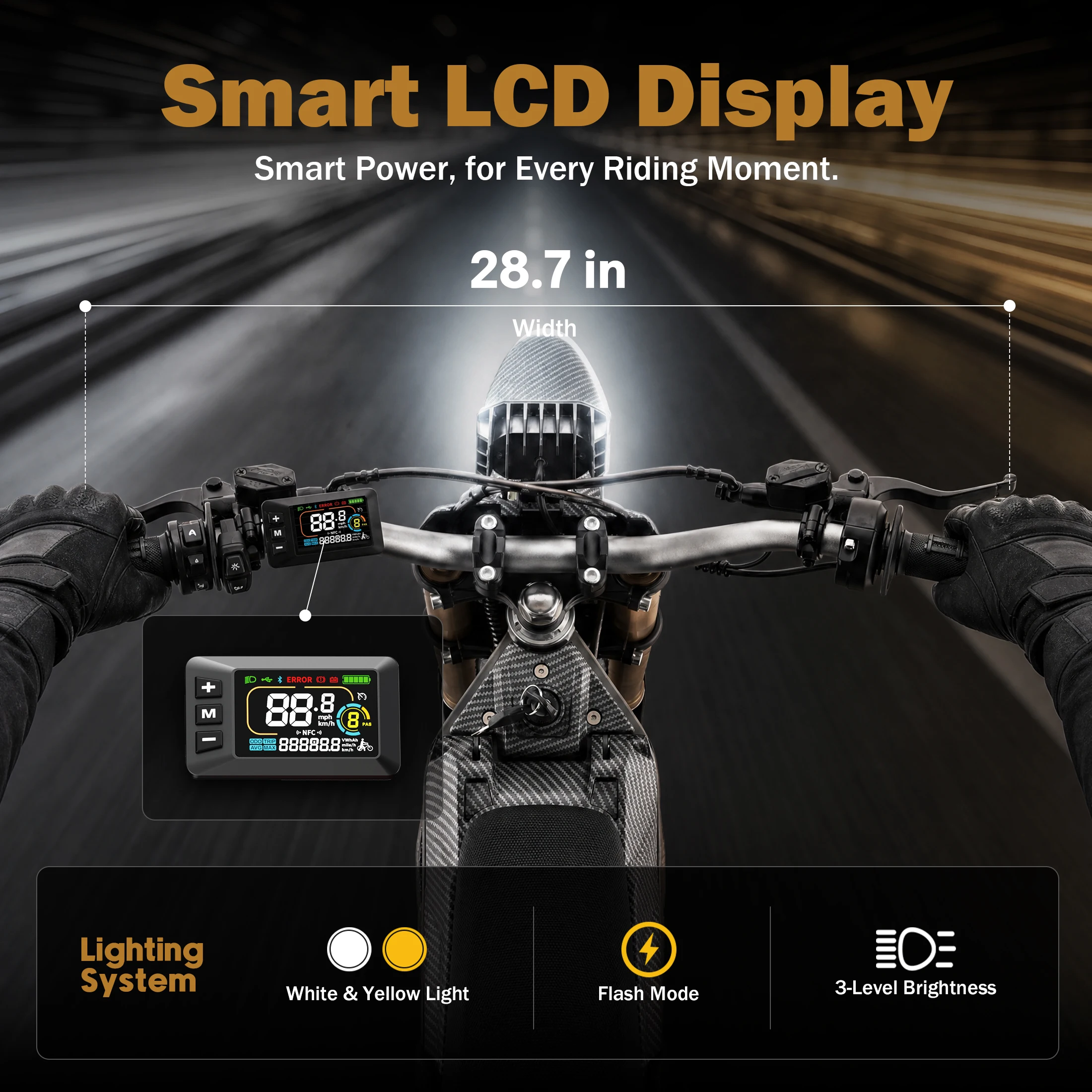 Electric Dirt Bike Motorcycle 60V 5500W Brushless Motor,27Ah Lithium - Image 3