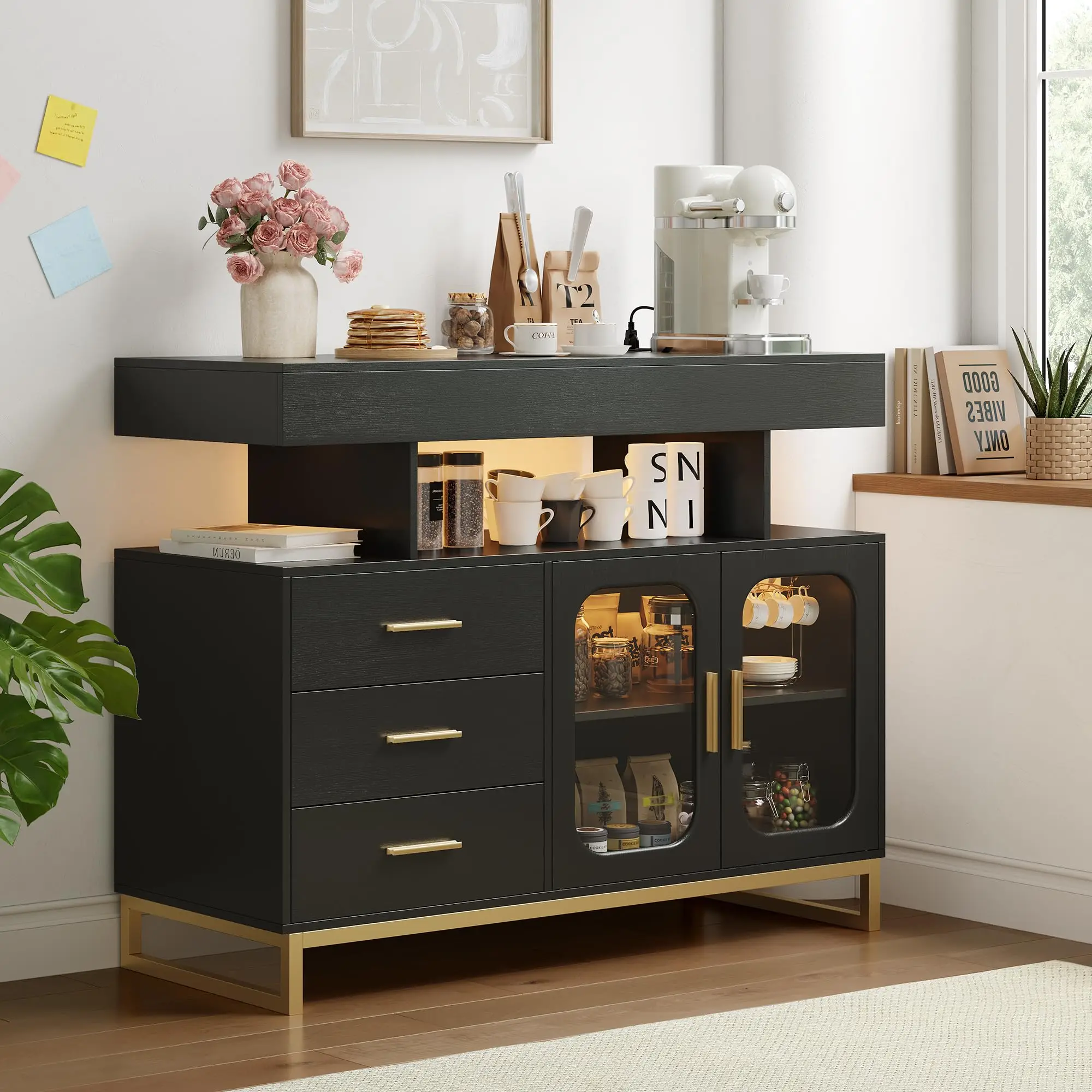 40"Sideboard Buffet Charging Station - Image 1