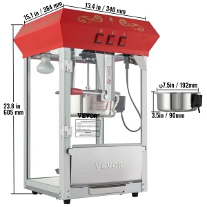 8/12Oz Electric Popcorn Maker Commercial