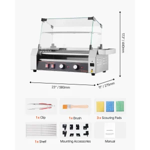 5 7 11 Rollers Hot Dog Roller Stainless Steel - Thumbnail Image 2