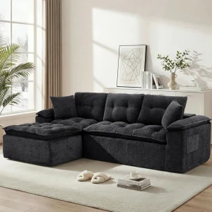 Korser 110" Modern L Sectional Sofa - Thumbnail Image 5