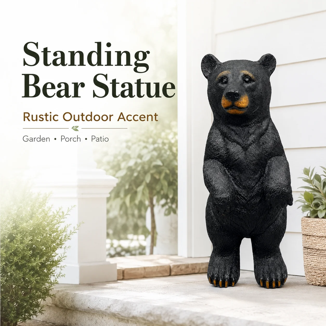 Standing Black Bear Statue - Image 2