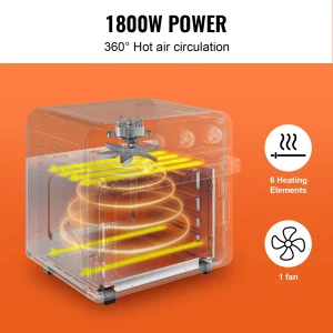 18L 1700W Air Fryer Toaster Oven - Thumbnail Image 2