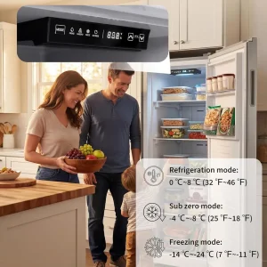 11 Cu.Ft Refrigerator Upright Fridge Freezer - Thumbnail Image 4
