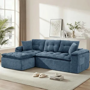 Korser 110" Modern L Sectional Sofa - Thumbnail Image 4